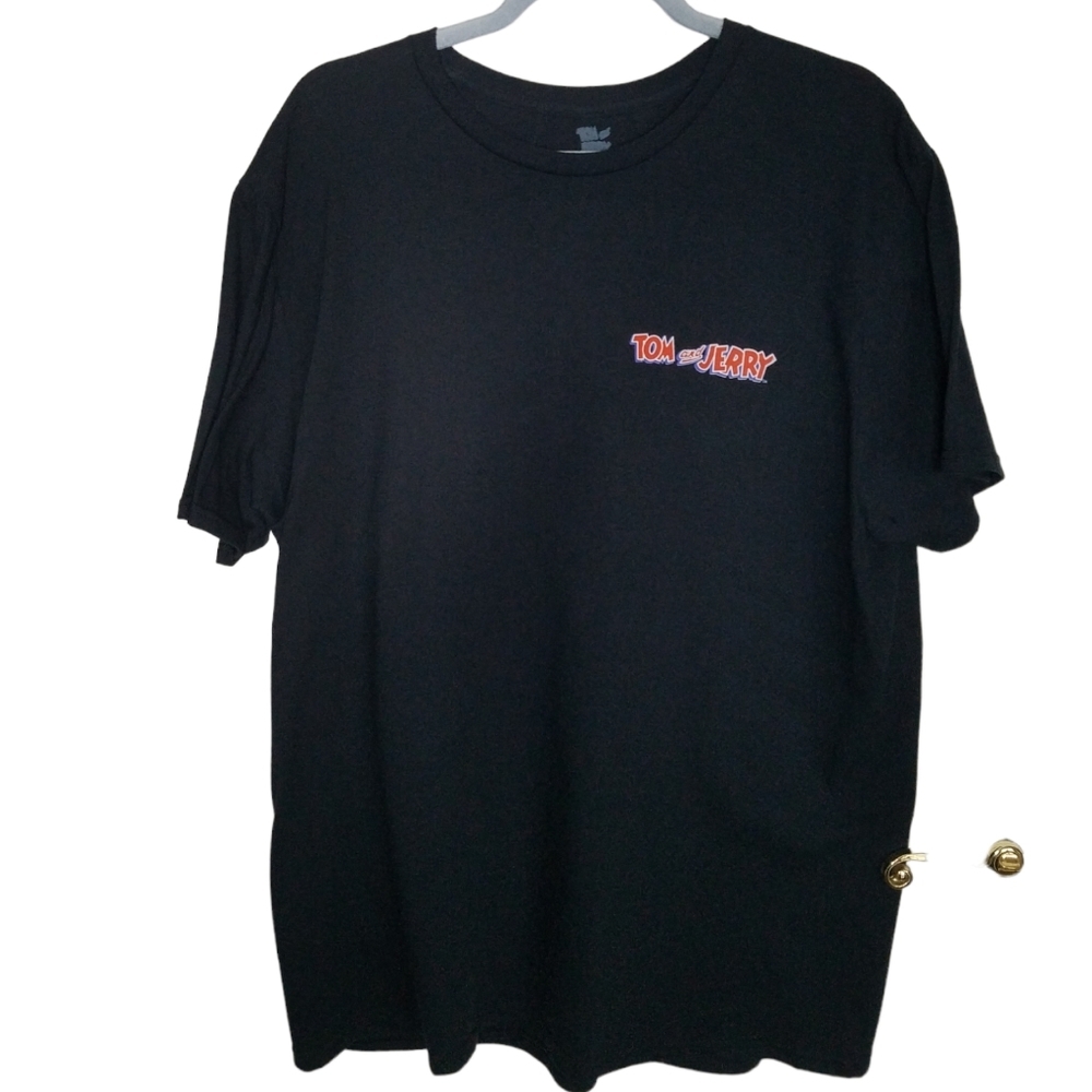 NWOT Tom and Jerry Graphic Tshirt Black Size XL 100% Cotton